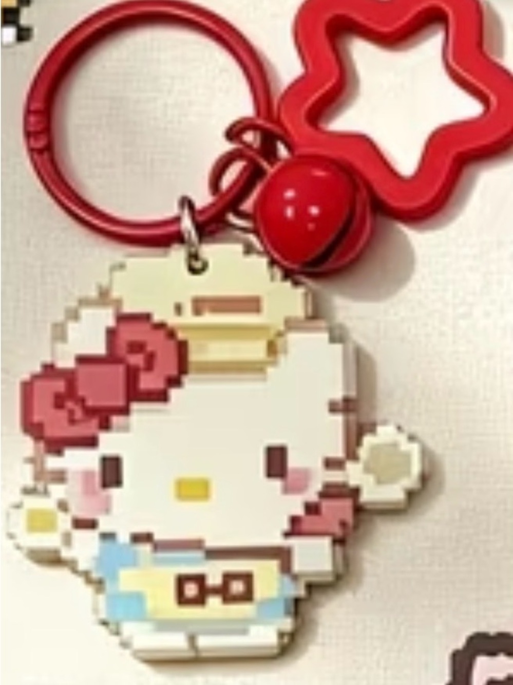 Hello Kitty Pixel Keychain